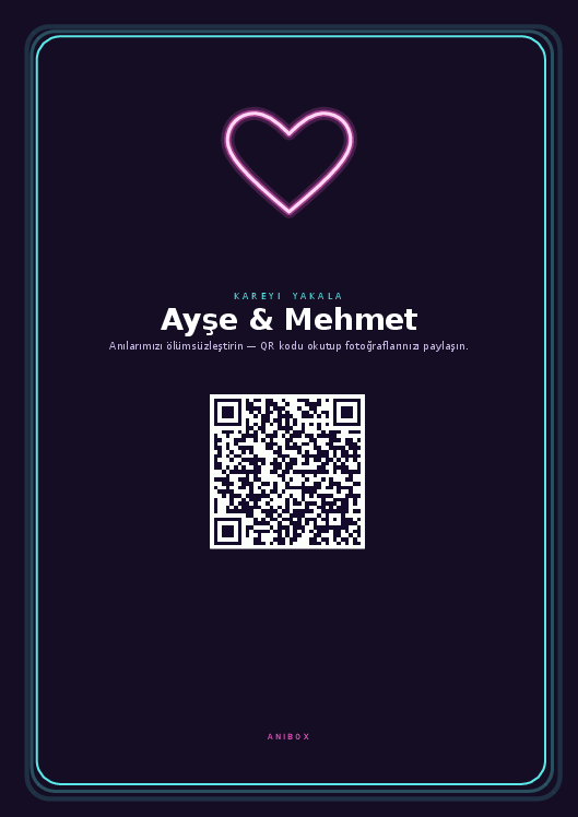 retro-neon baskı tasarımı